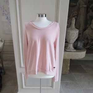 Peace Love World xs/s pink lace up sweater